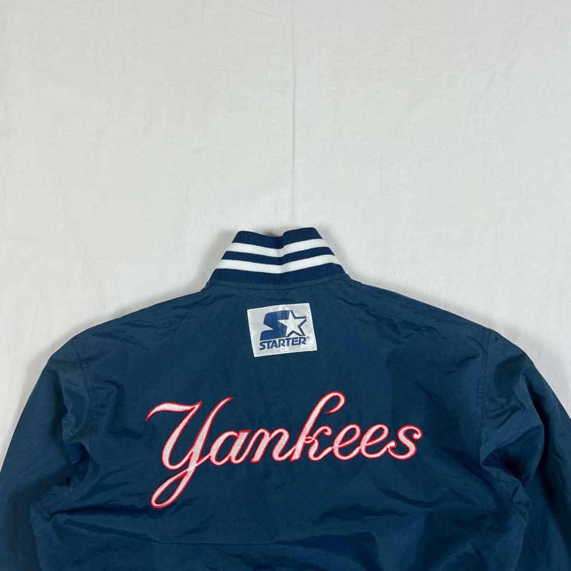 90‘s 스타터 starter 키즈 ny양키즈 팀 로고 블루종 자켓 상품이미지5