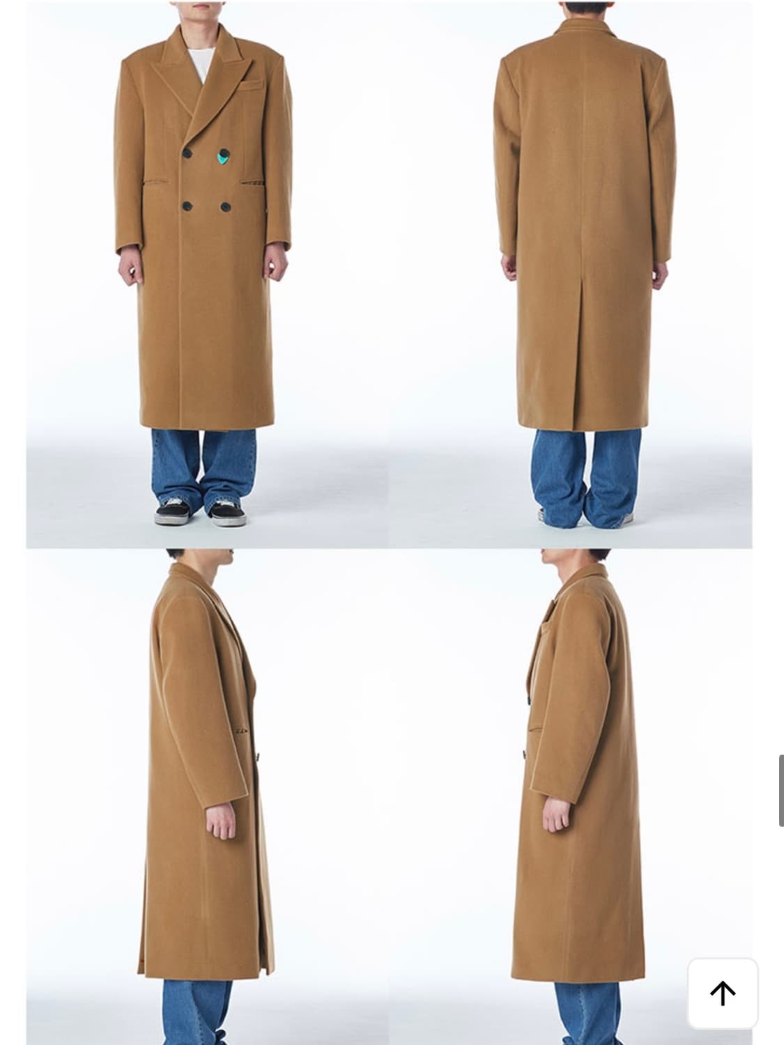인스턴트펑크 리버시블 롱 코트 카멜 상품이미지4
