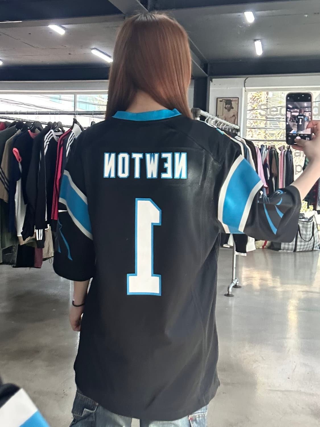 나이키 NFL 캐롤라이나 팬더스 뉴턴 풋볼져지 상품이미지2