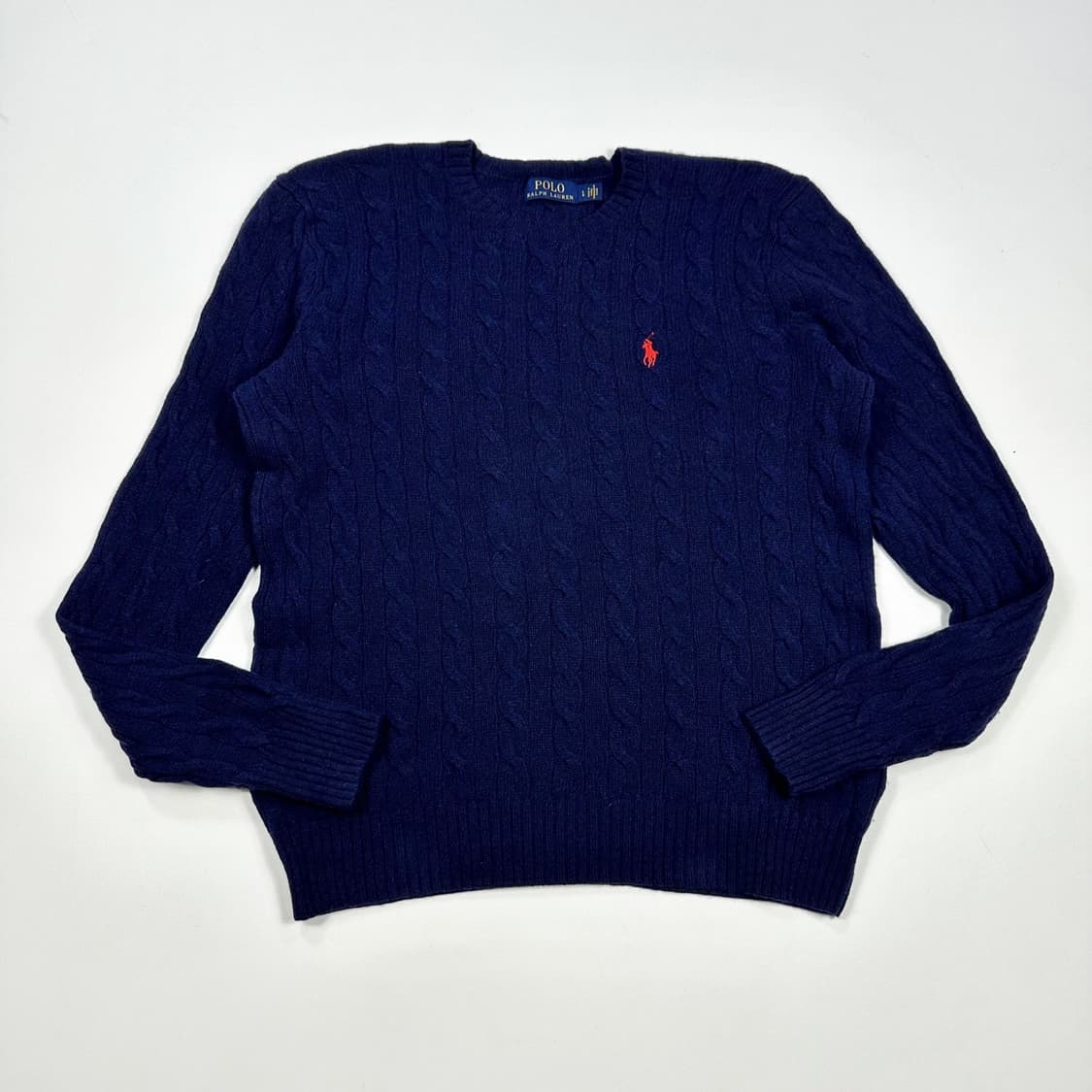 폴로 랄프로렌 포니 네이비 케이블 꽈배기 니트 (실측 M) 상품이미지2