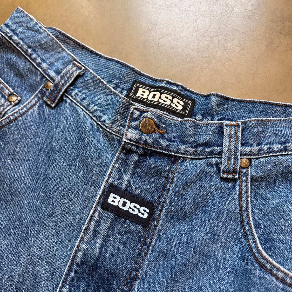 90s usa 보스 데님 버뮤다 팬츠 졸트 상품이미지5