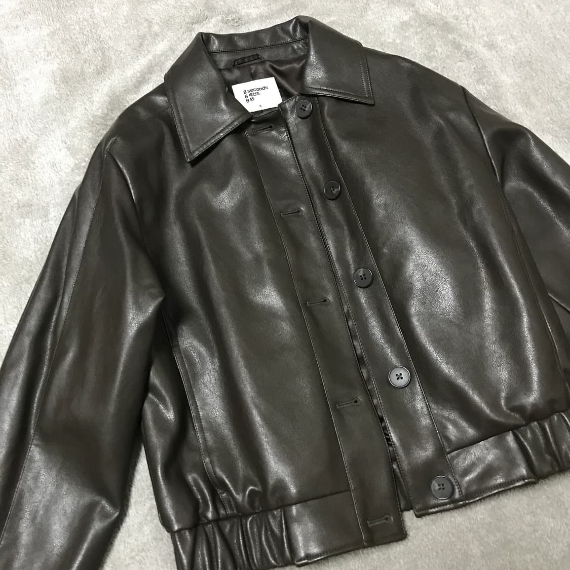 8seconds 에잇세컨즈 가죽 자켓 S 브라운 상품이미지2