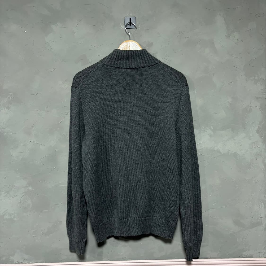 폴로 랄프로렌 신형 니트 반집업 그레이 버건디 상품이미지5