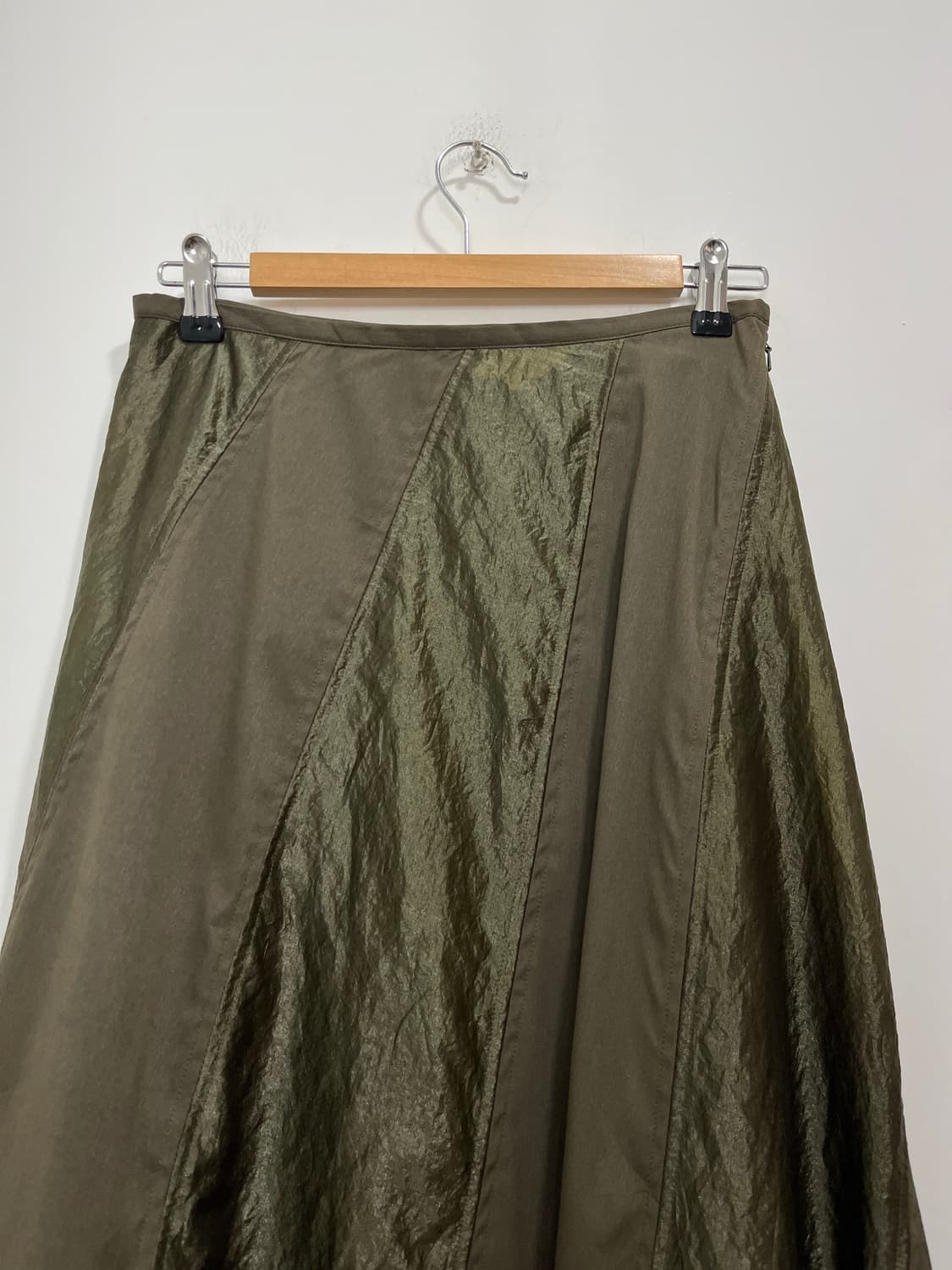 일본 빈티지 패치워크 언발 레이어드 롱 스커트 상품이미지3