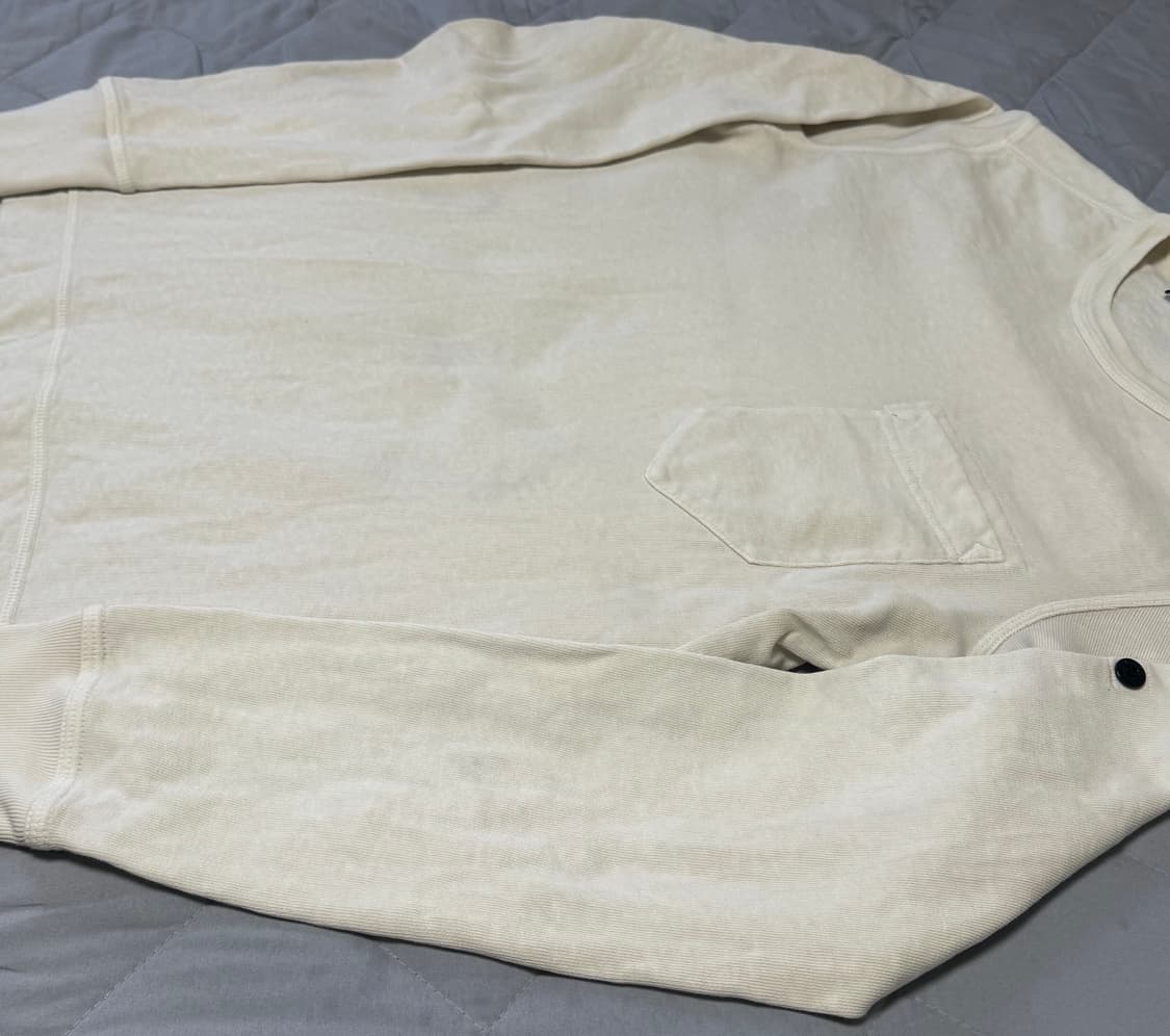 [M]스톤아일랜드 화이트 포켓 맨투맨 롱슬리브 상품이미지5