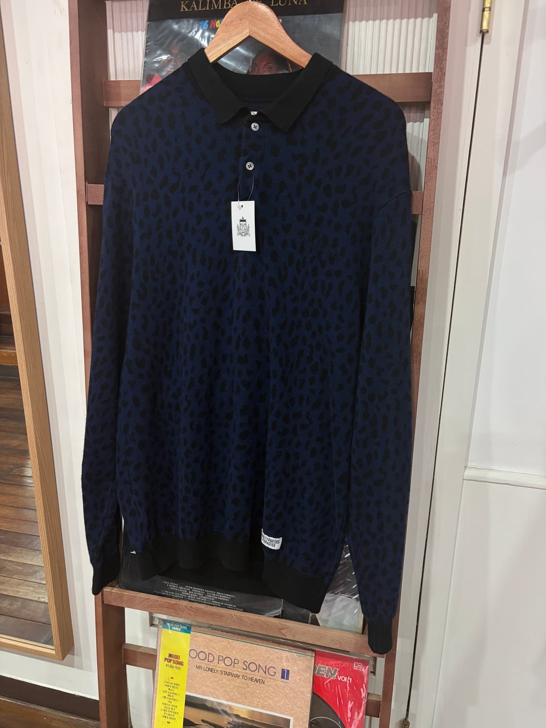 J48 와코마리아 레오파드 자카드 폴로 셔츠  상품이미지1