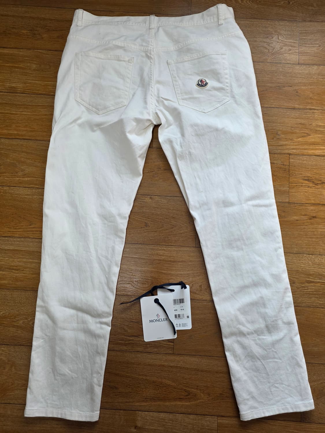 몽클레어 몽클레르 화이트 데님 와펜 팬츠 상품이미지1