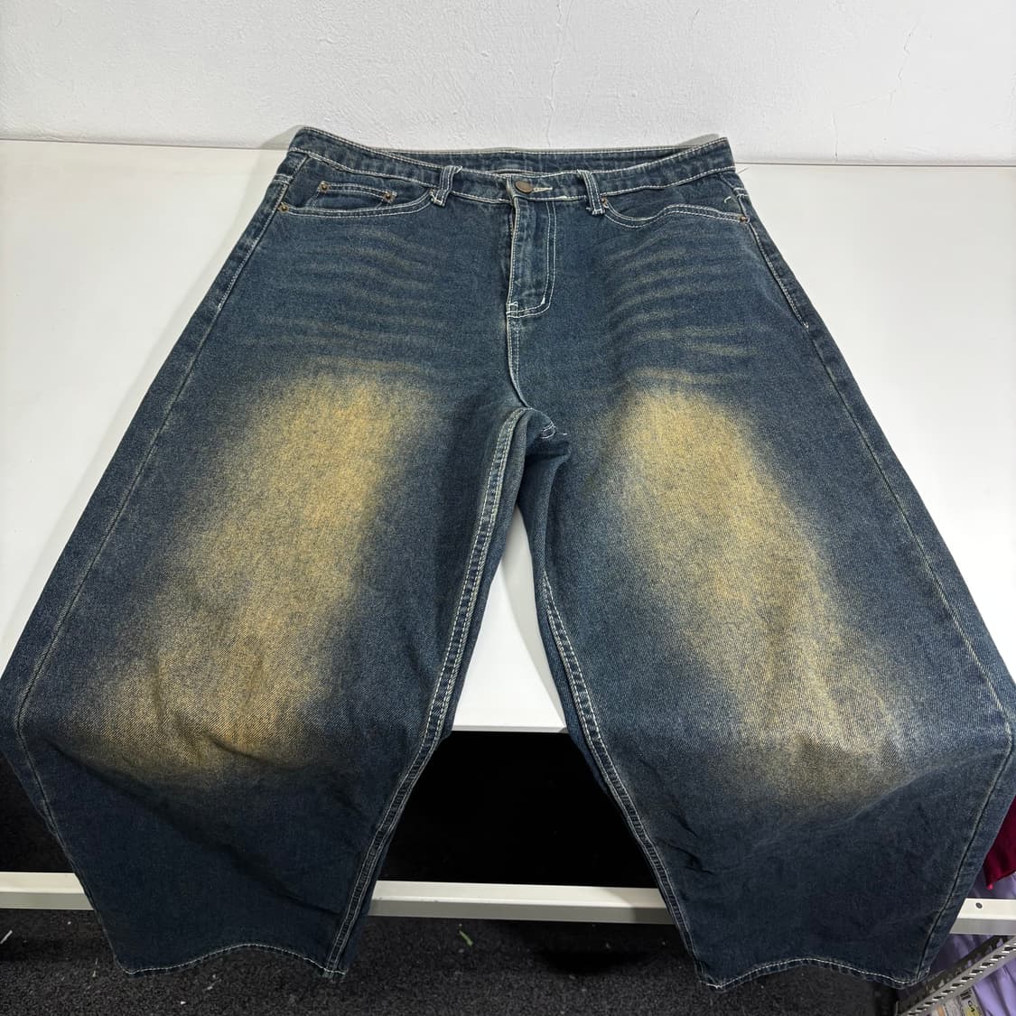 XL 트릴리온 데저트워싱 와이드핏 데님팬츠 상품이미지2