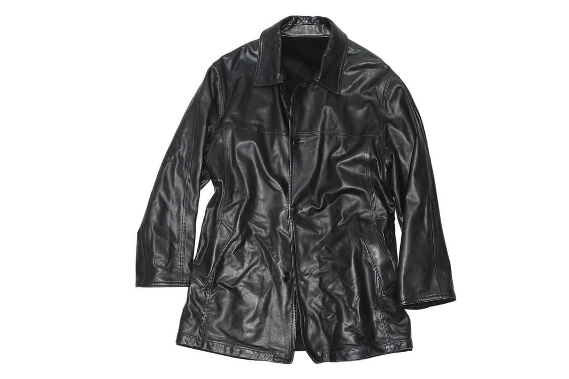 1990s Aquascutum 아쿠아스큐텀 램스킨 레더 카코트 상품이미지1