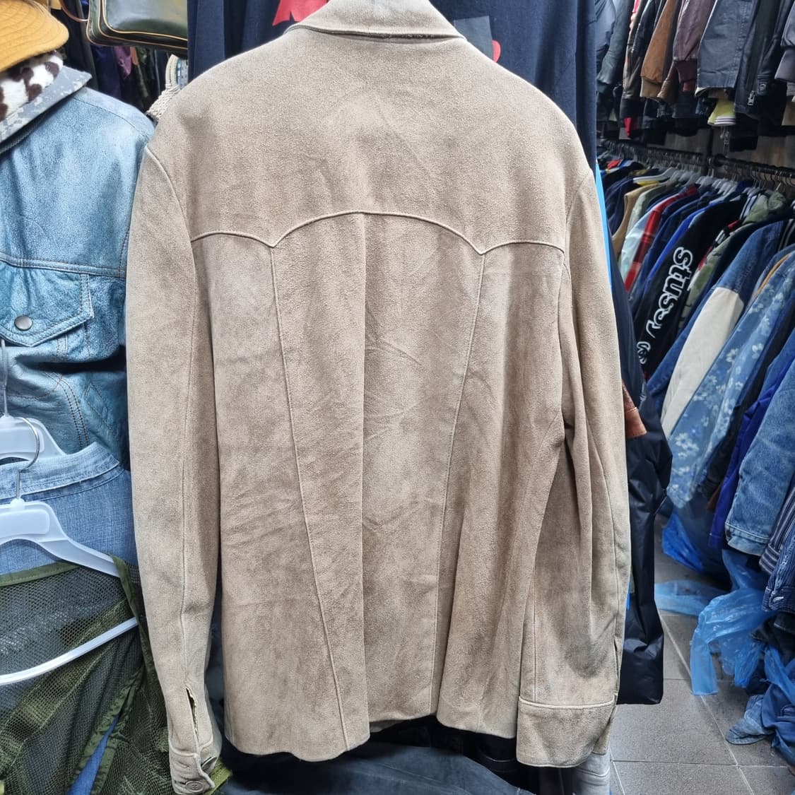 빈티지 스웨이드 버튼업 셔츠 자켓 상품이미지2