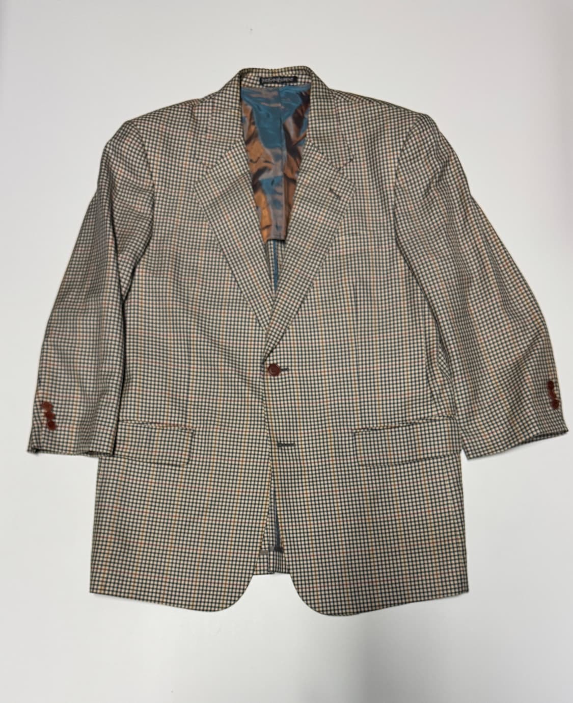 정품!! 입생로랑 YSL 레트로 체크 울 자켓 L 상품이미지1