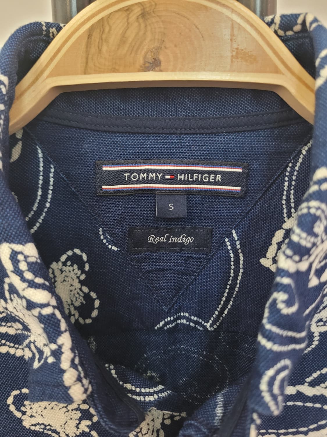 타미힐피거 페이즐리 패턴 셔츠 리얼 인디고 남성 95~100 상품이미지3