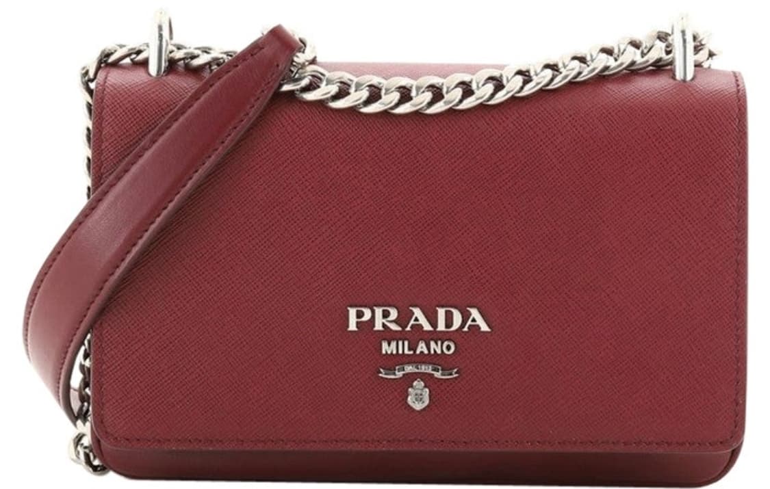프라다 은장체인 크로스 및 숄더백 버건디 상품이미지1
