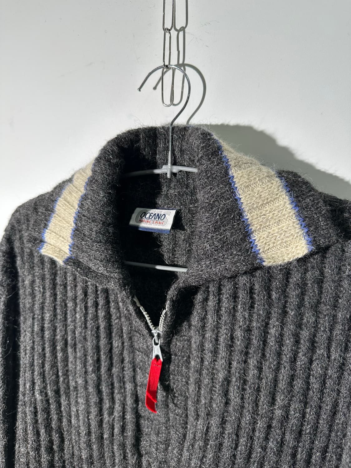 oceano 이태리제 반집업 니트 상품이미지2