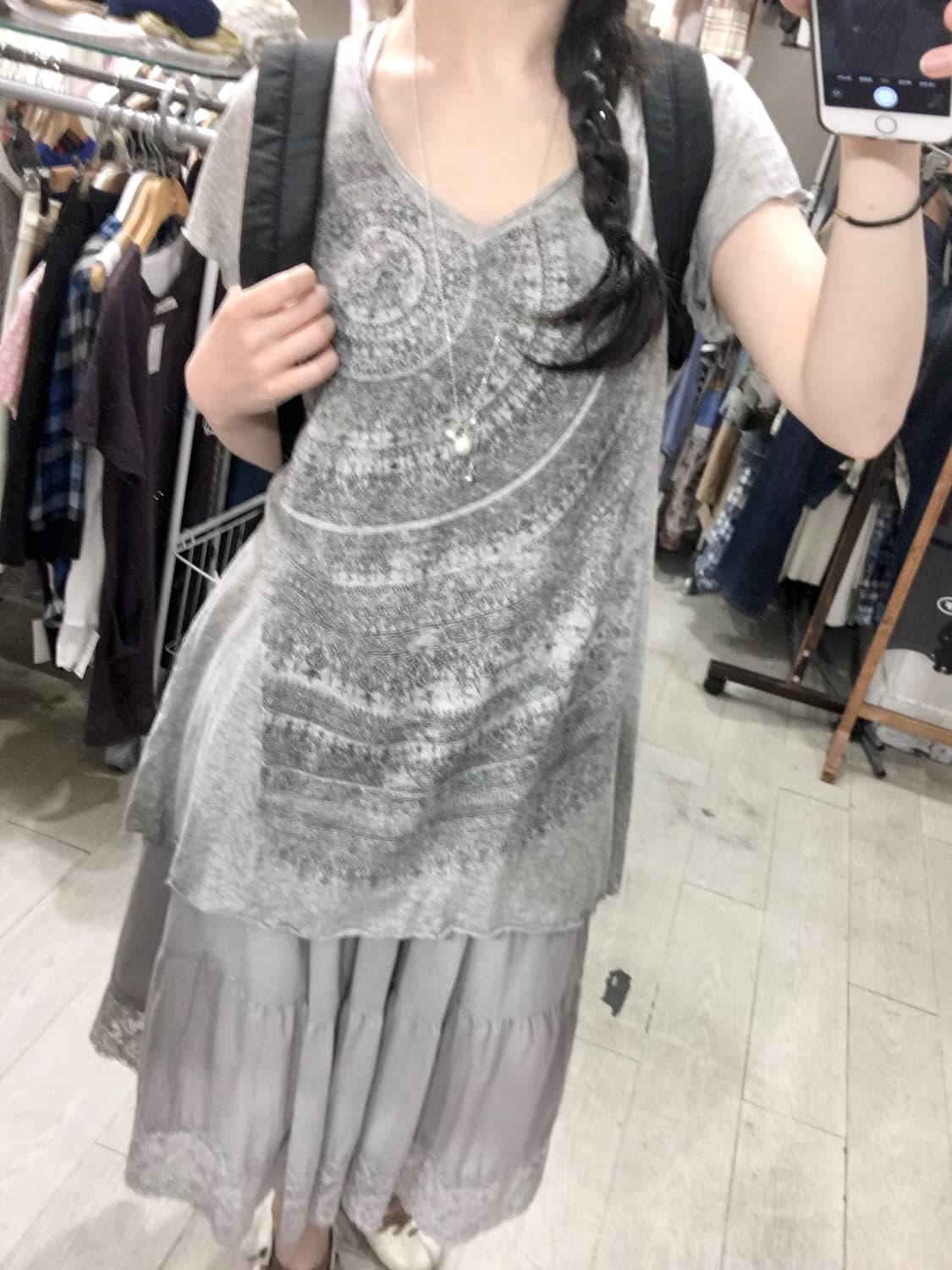 ⭐️단 3일만 할인⭐️mellow skirt (purple grey) 상품이미지6