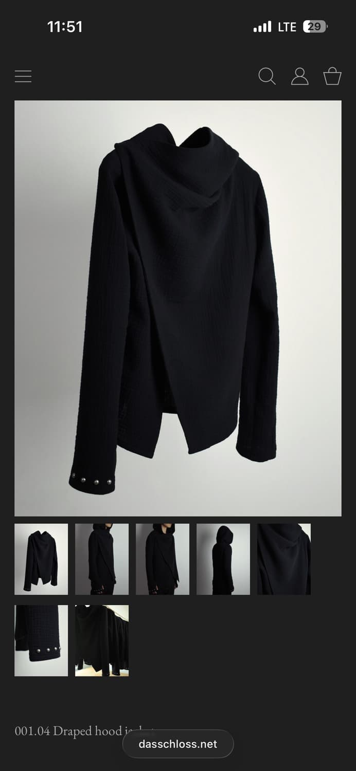 다스슐로스 Draped hood jacket 상품이미지1