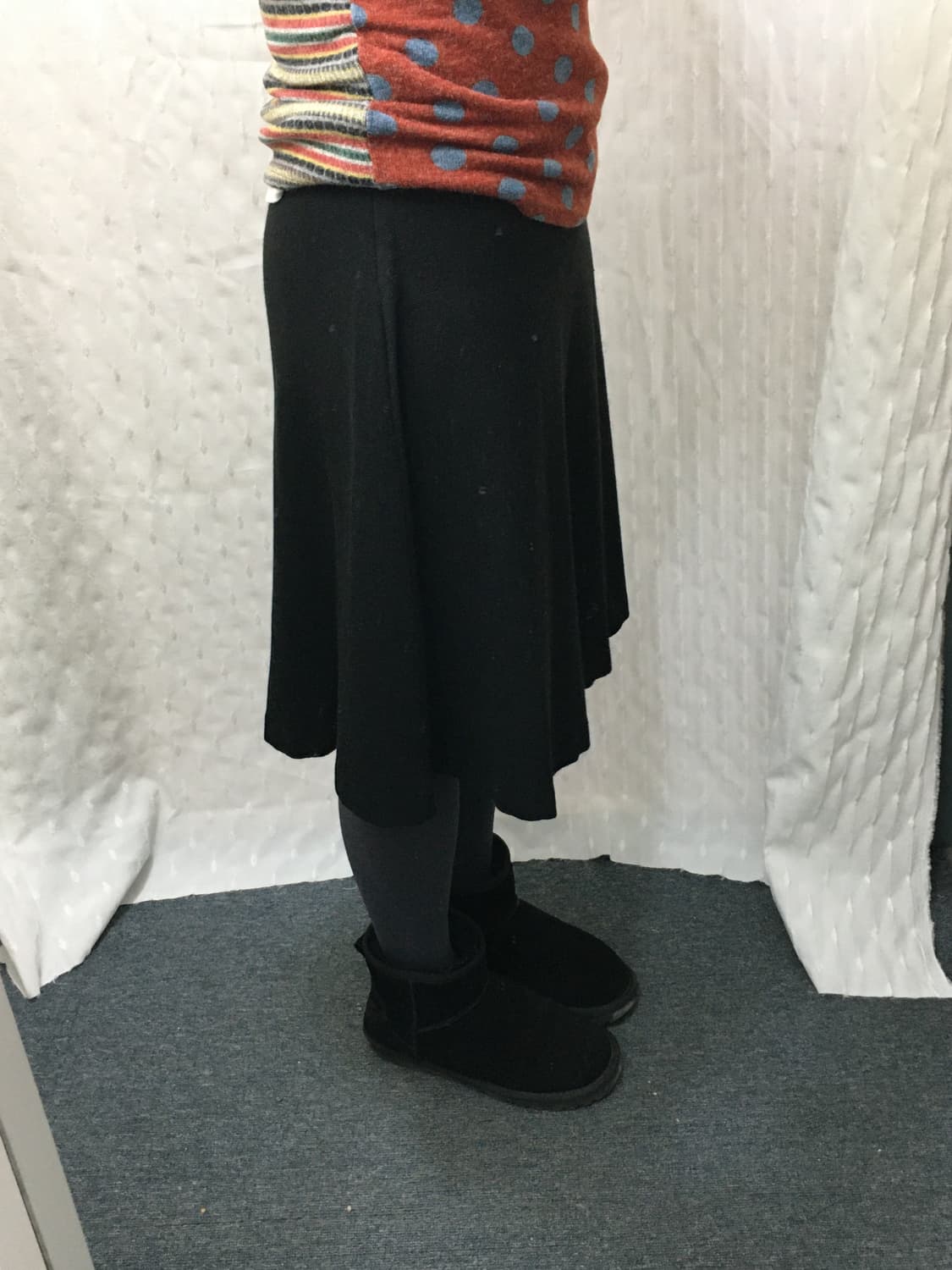 블랙 미디 스커트  상품이미지5