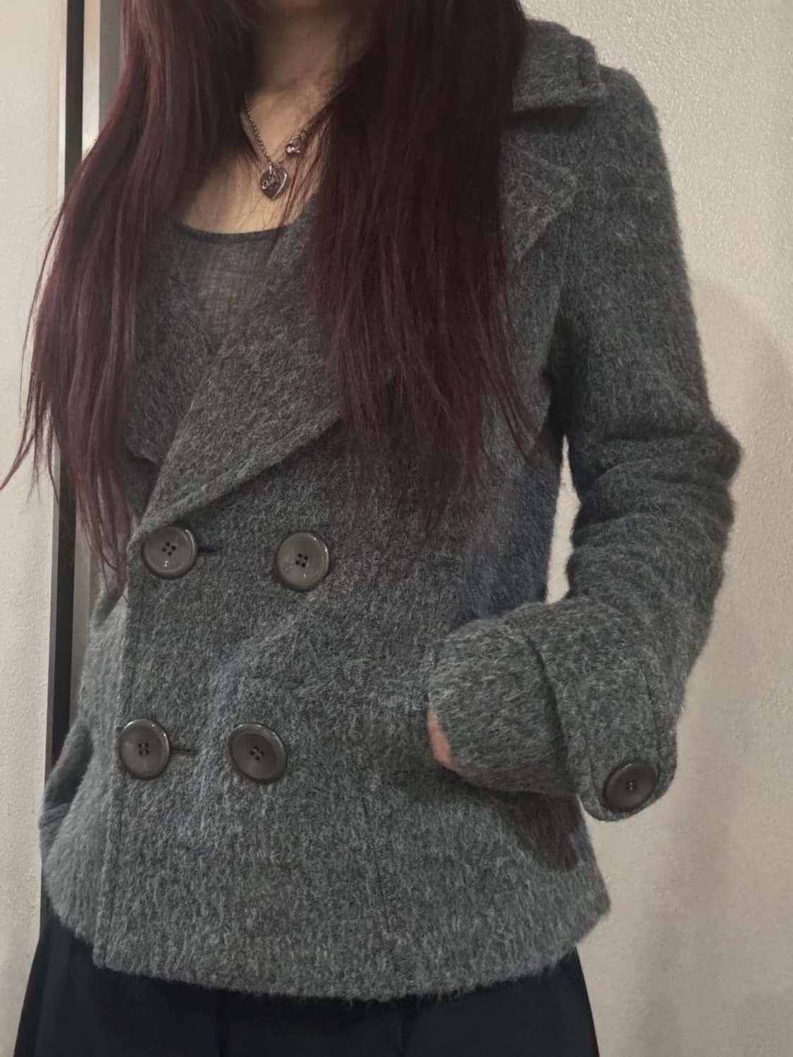 Alpaca Blend Double-Breasted Jacket 상품이미지3