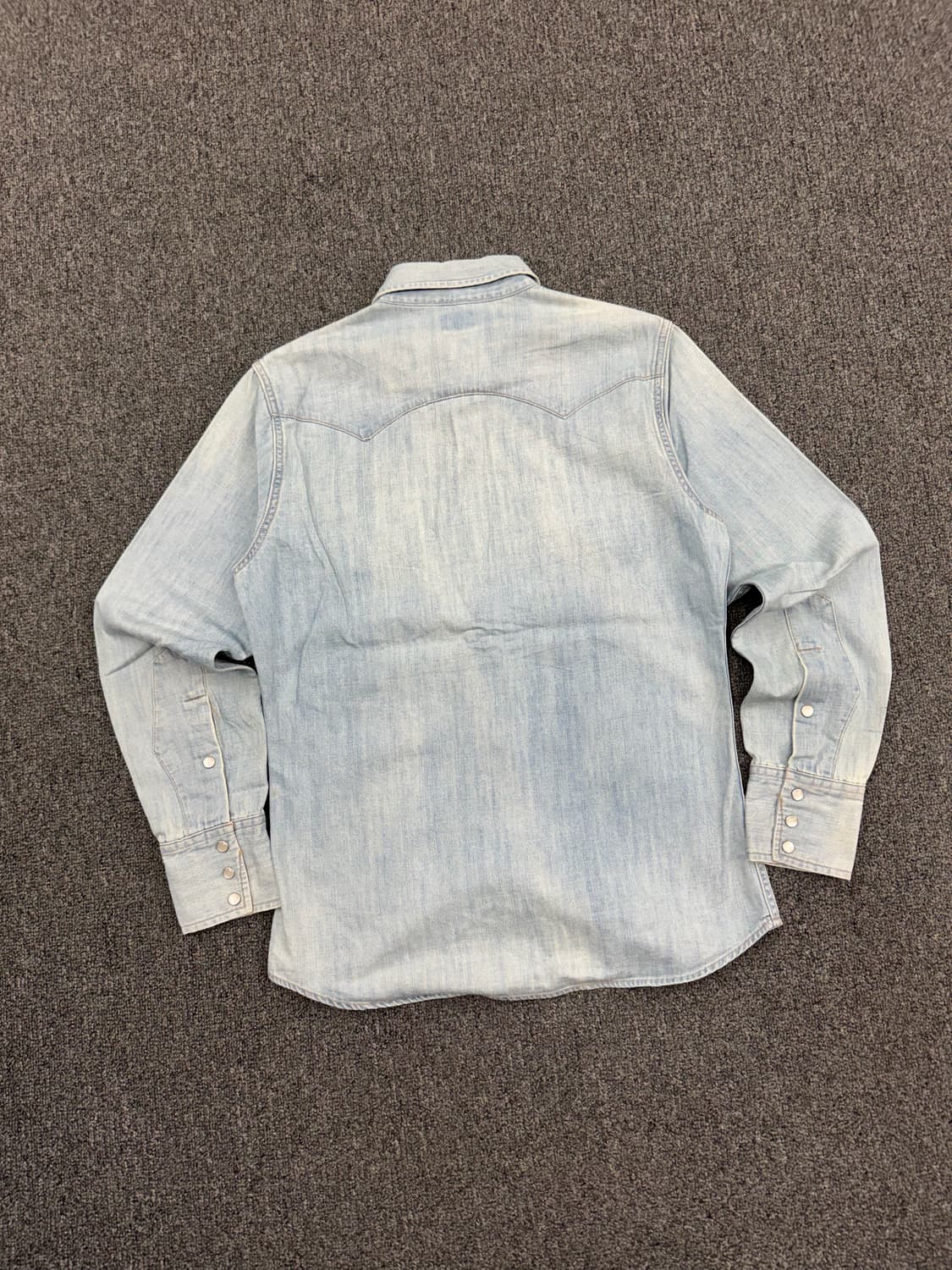 M)Lee 빈티지 워싱 연청 웨스턴 데님 셔츠 상품이미지6