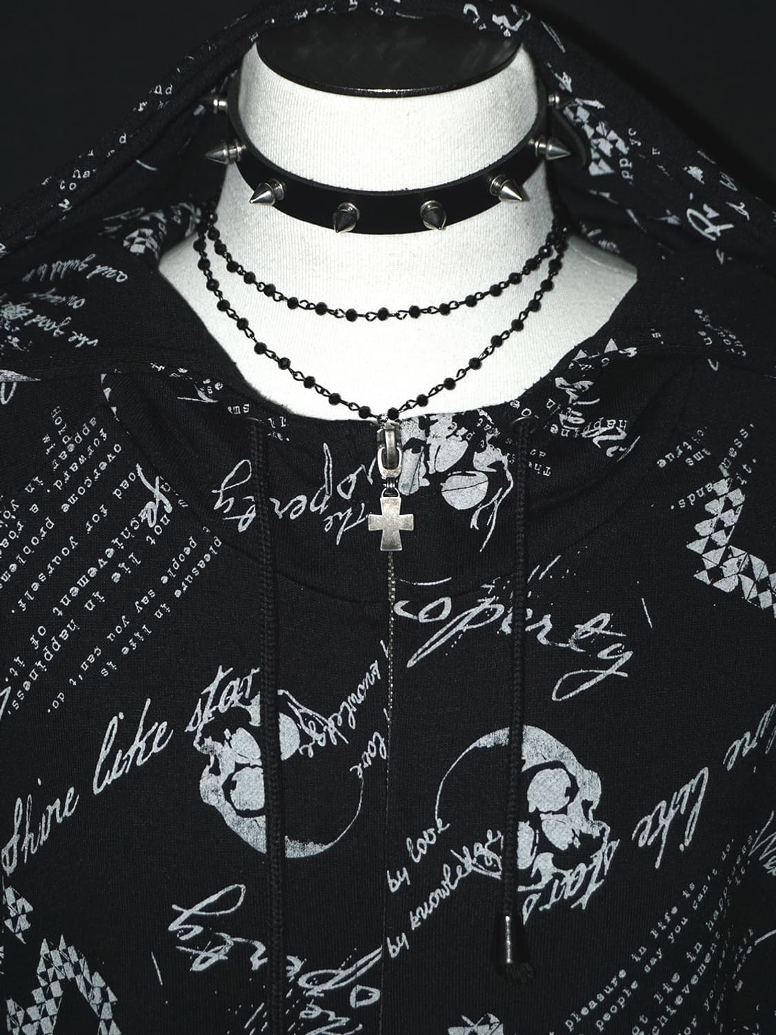 (paleo2) gothic punk zip-up hoodie  상품이미지4