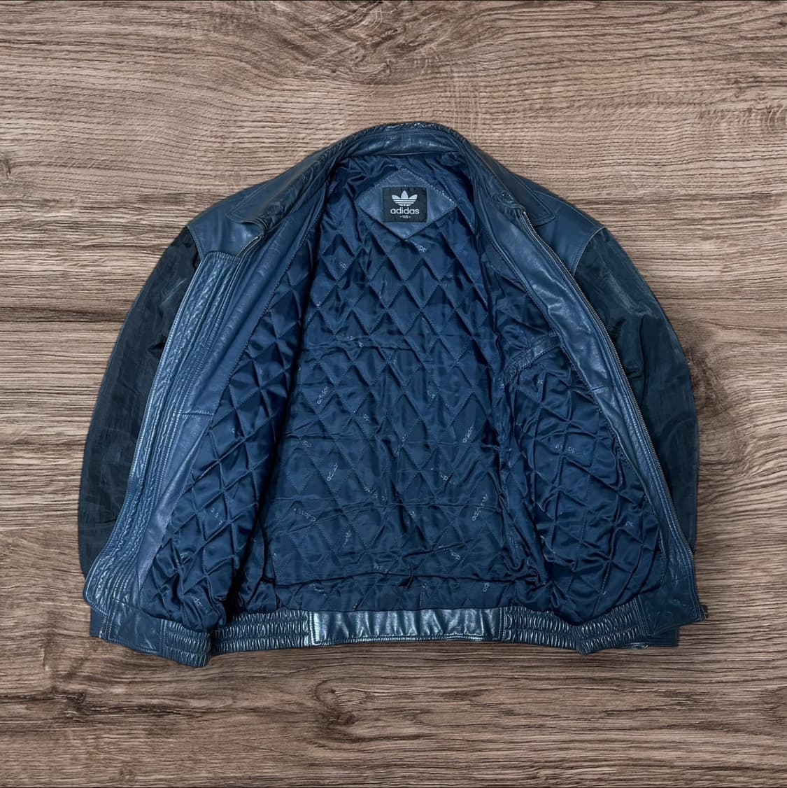 90s Adidas Leather Bomber Jacket 상품이미지3