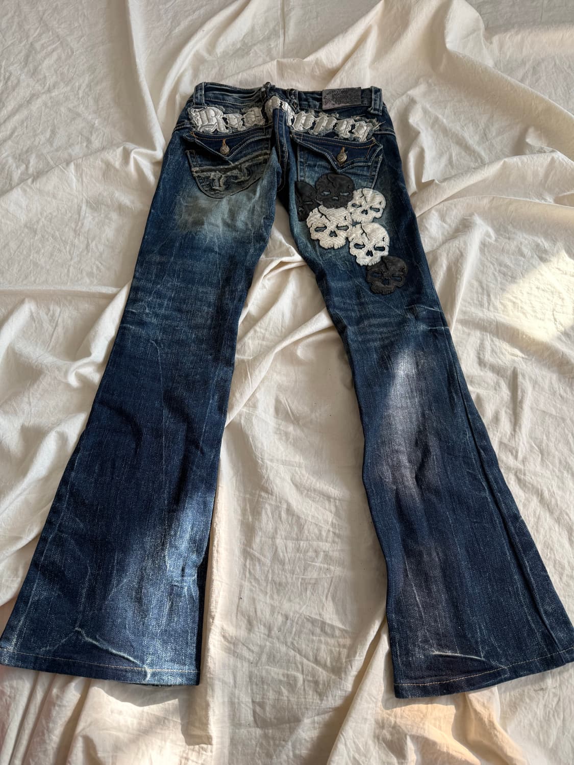 레드페퍼 해골 로우라이즈 부츠컷 데님 상품이미지1