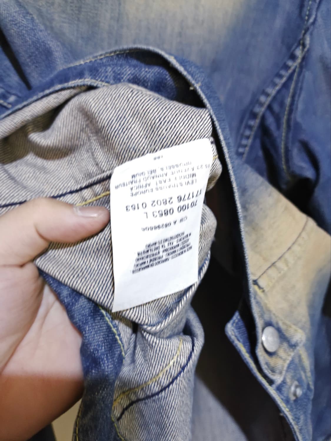 리바이스 엔진 데님자켓 샌드워싱 상품이미지6