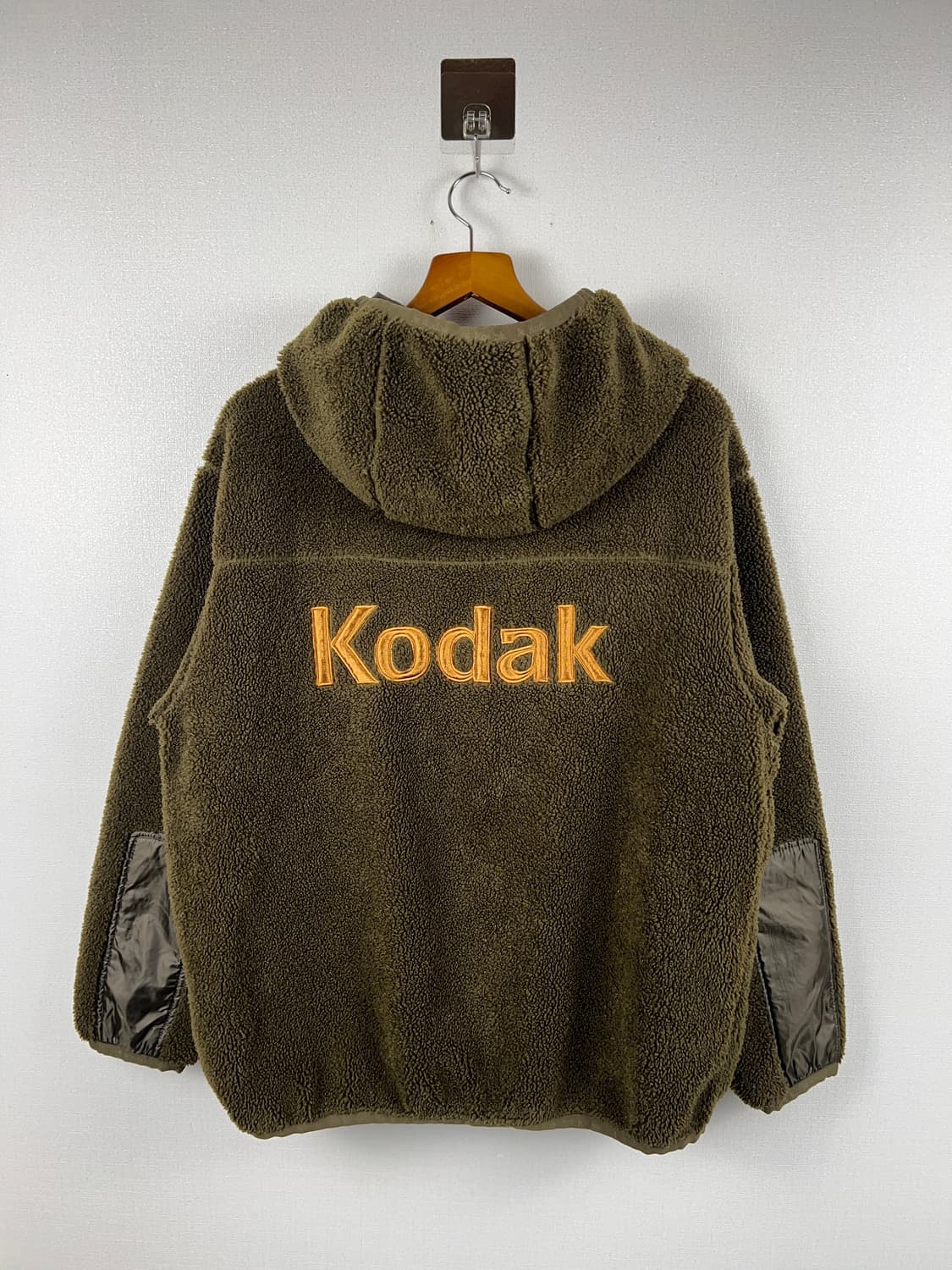 코닥 남성 미니로고 플리스 오버핏 자켓 카키 상품이미지2