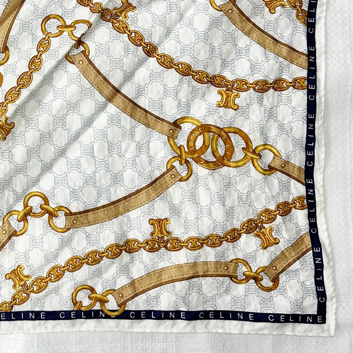 셀린느 로고 플레이 그래픽 패턴드 쁘띠 스카프 손수건 미사용급 정품 상품이미지2