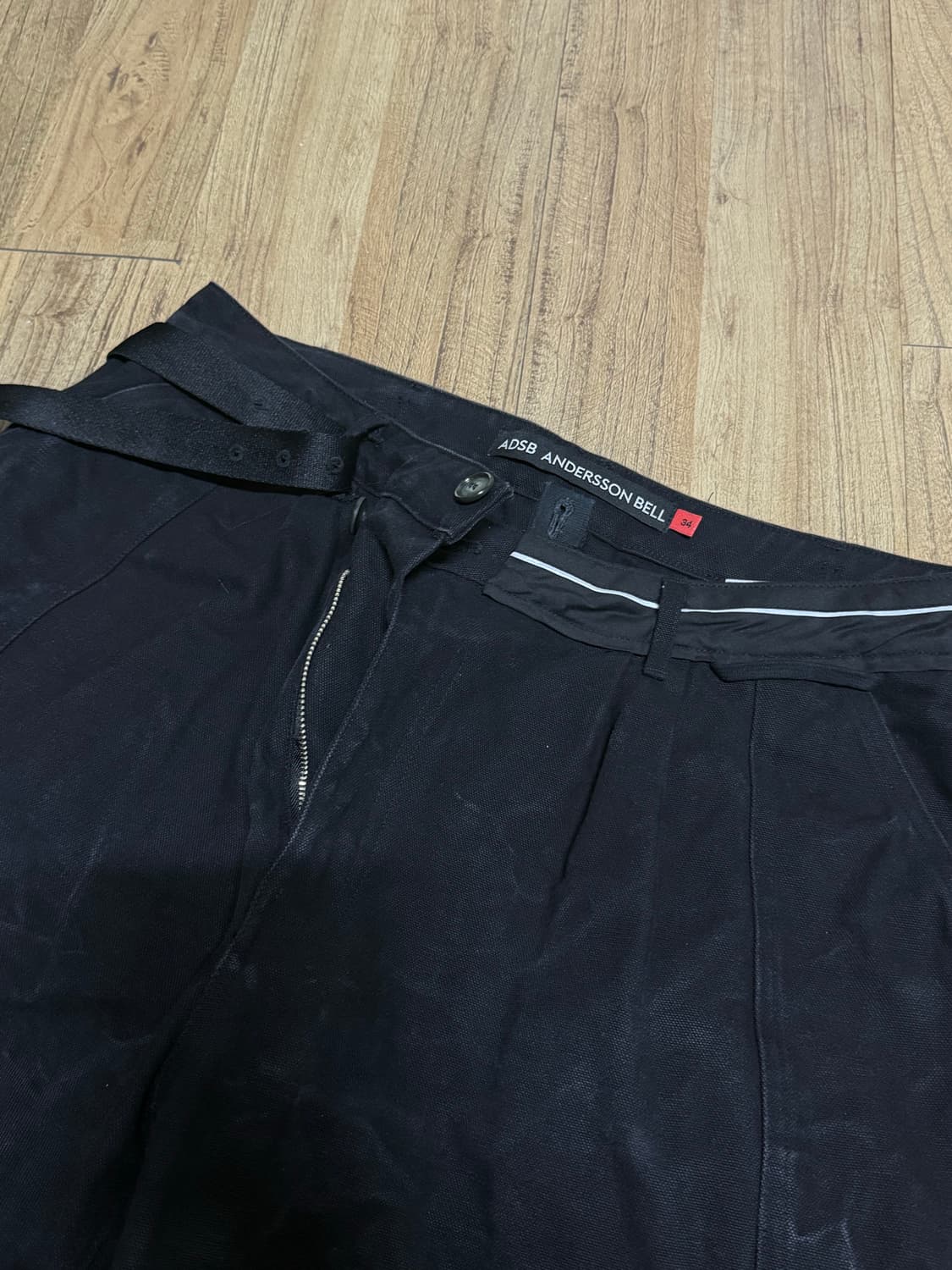 앤더슨벨 크로스오버 와이드 블랙진 상품이미지3