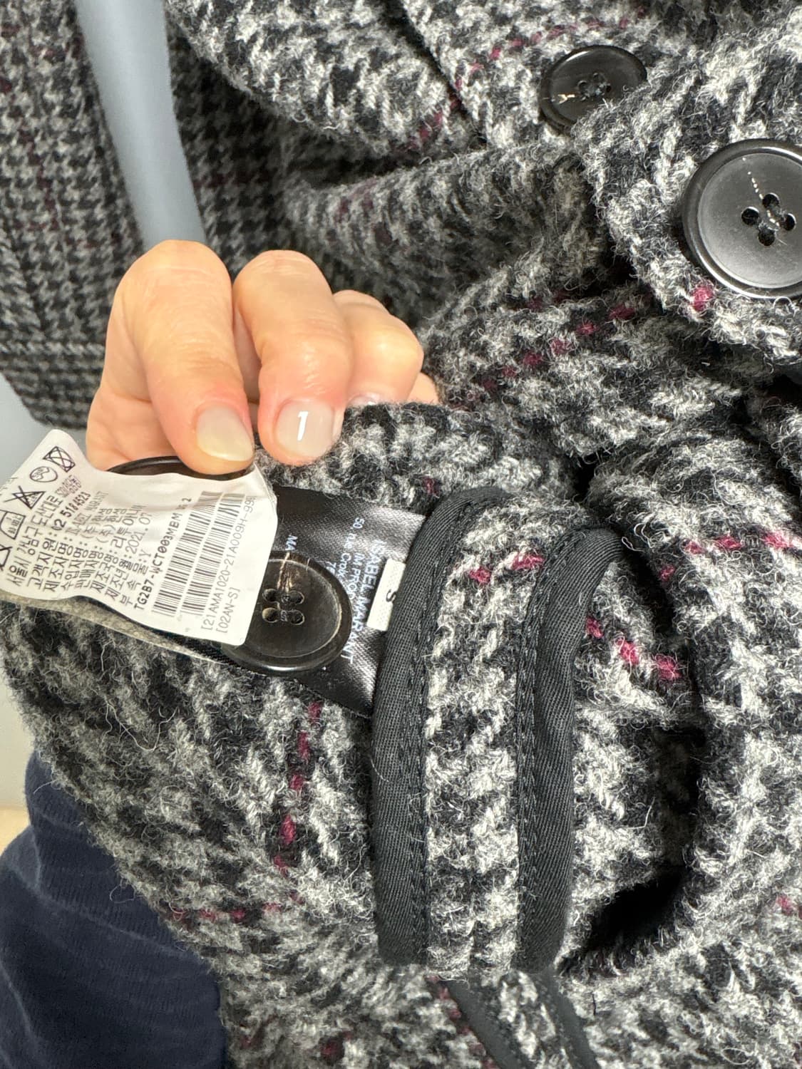 이자벨마랑 kotajo 최우식 코트 체크코트 상품이미지9