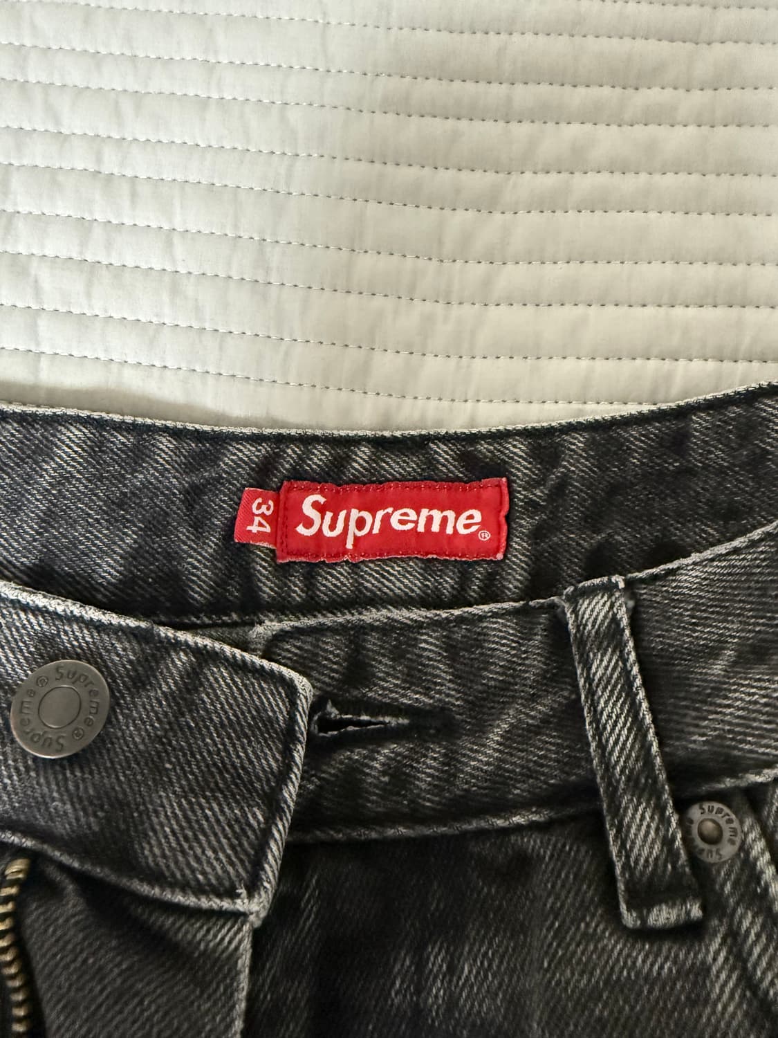 [34] 슈프림 투톤 패널드 진 블랙 상품이미지3