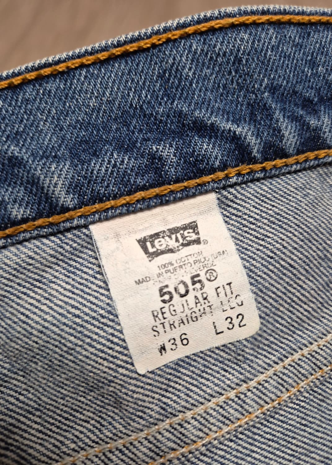 1997 Levi's 505-0215 오렌지 택 (36X32) 상품이미지9
