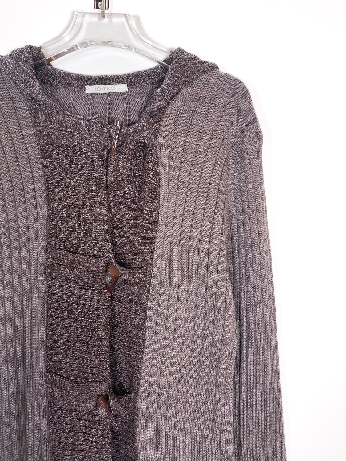 빈티지 인디핑크 토글 니트 가디건 상품이미지5