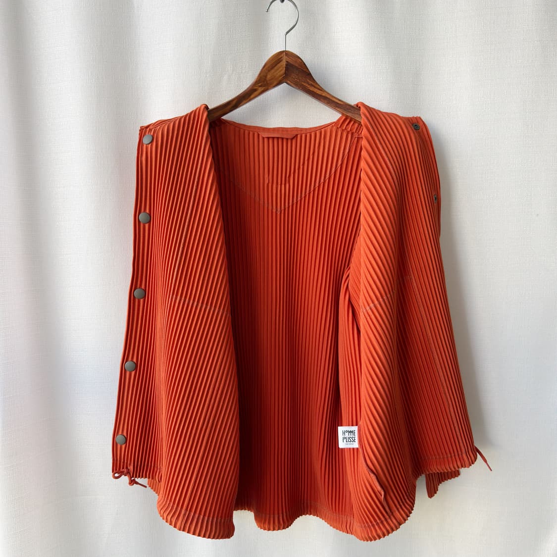 이세이 미야케 옴므 플리세 오버사이즈 플리츠 코치 자켓 오렌지 2사이즈 상품이미지8