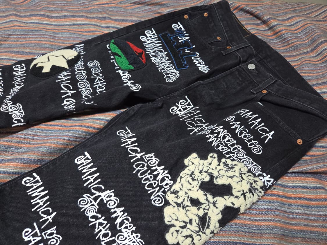 스투시 x 아워레가시 x 데님 티어스 TTL 501 진 블랙 상품이미지1