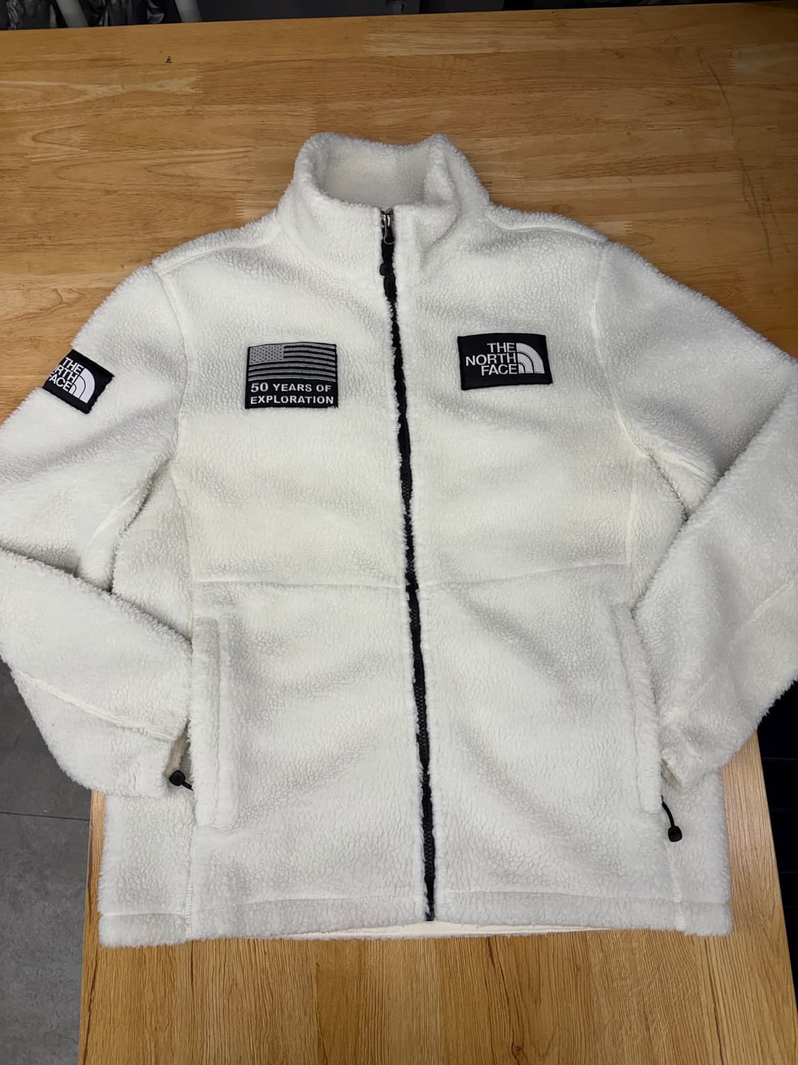 [100] 노스페이스 화이트 플리스 자켓 상품이미지1