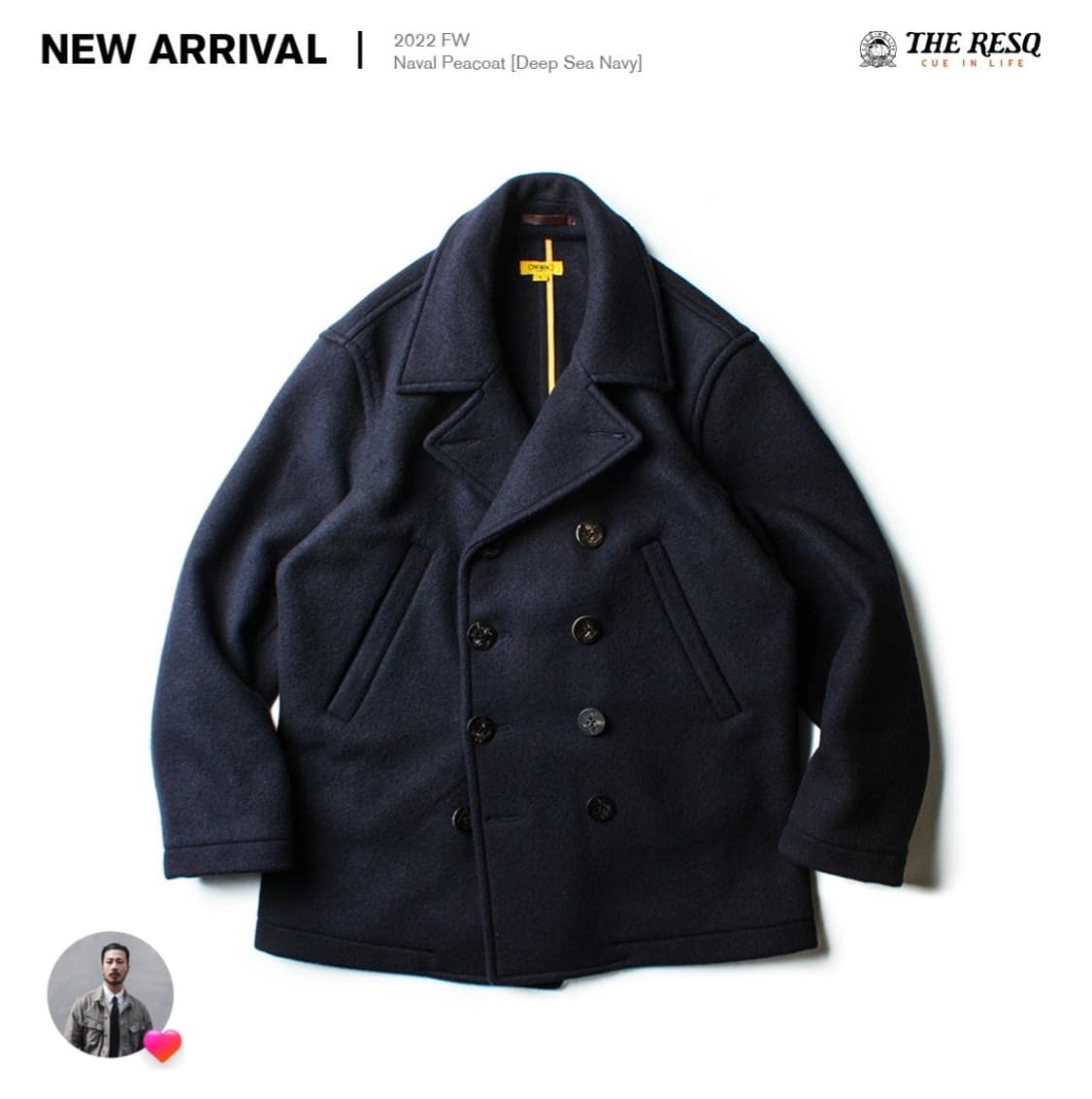 [구매 XL 급구] 더레스큐 22fw 네이비 피코트 XL 초급구 상품이미지1