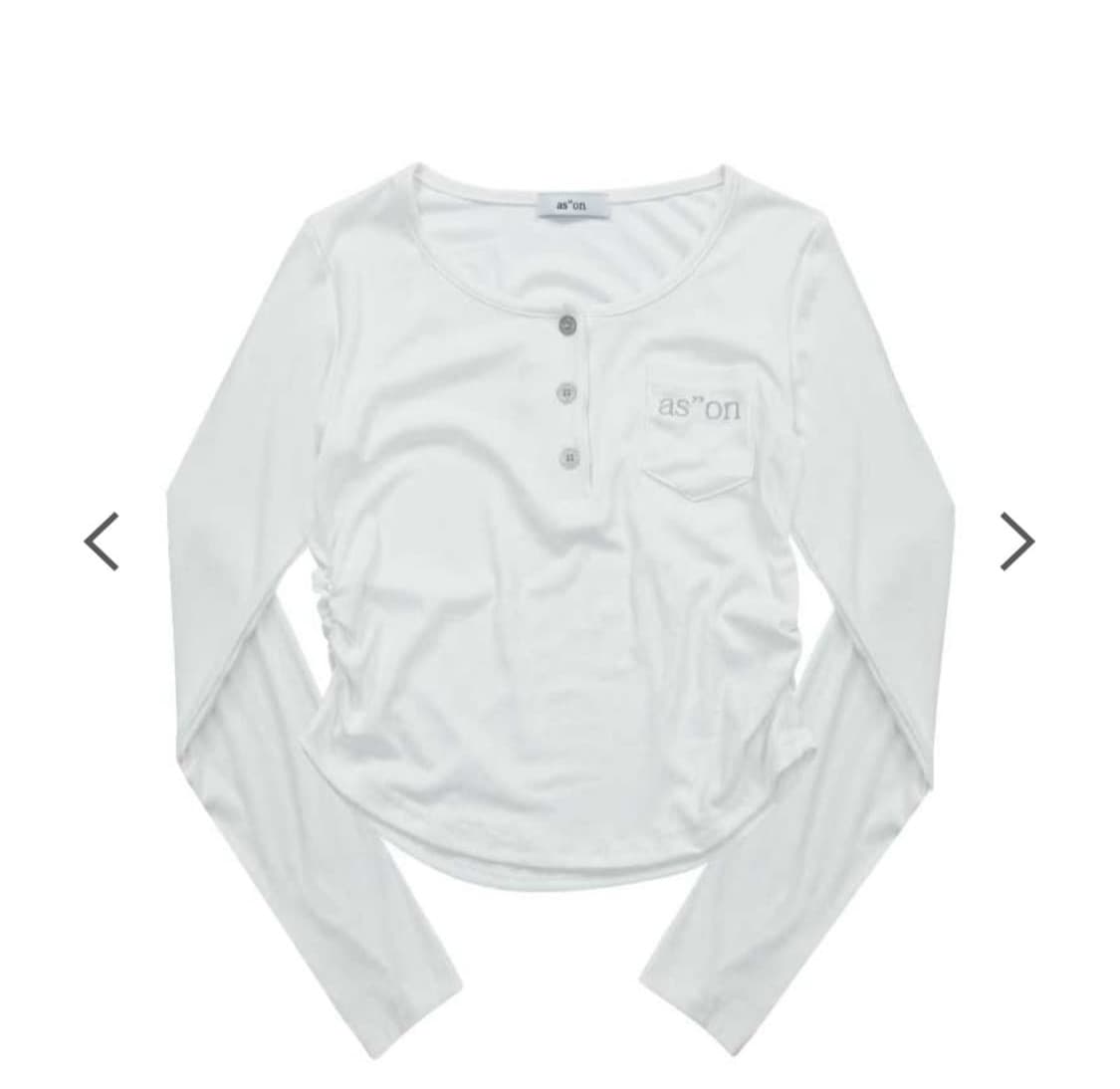 애즈온 포키 포켓 화이트 티셔츠 상품이미지1