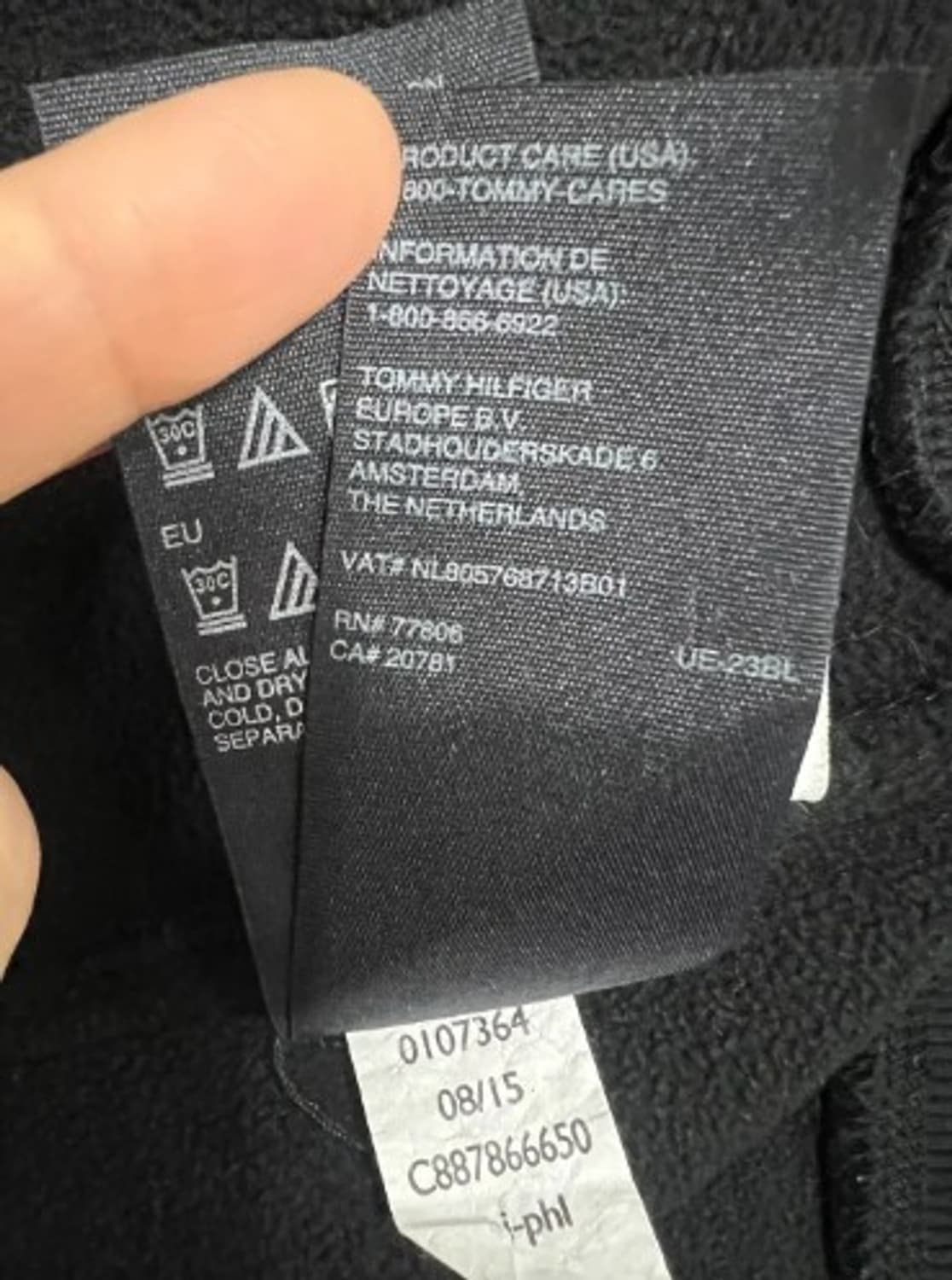 타미힐피거 남성 블랙 집업자켓 후리스점퍼 S 상품이미지6