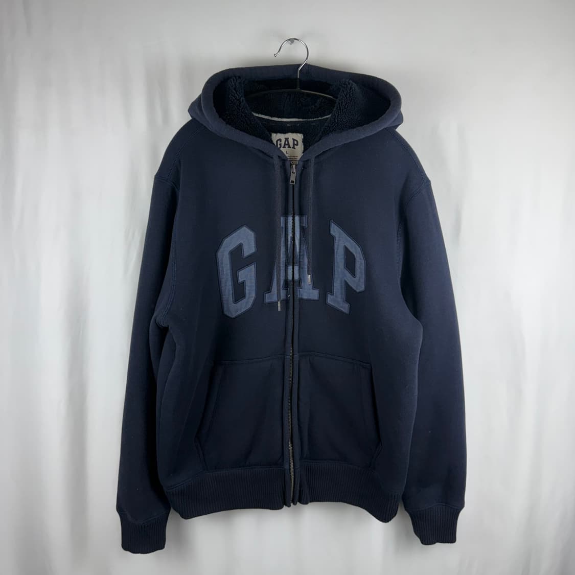 L) GAP 빅로고 보아 플리스 후드집업 네이비 상품이미지2