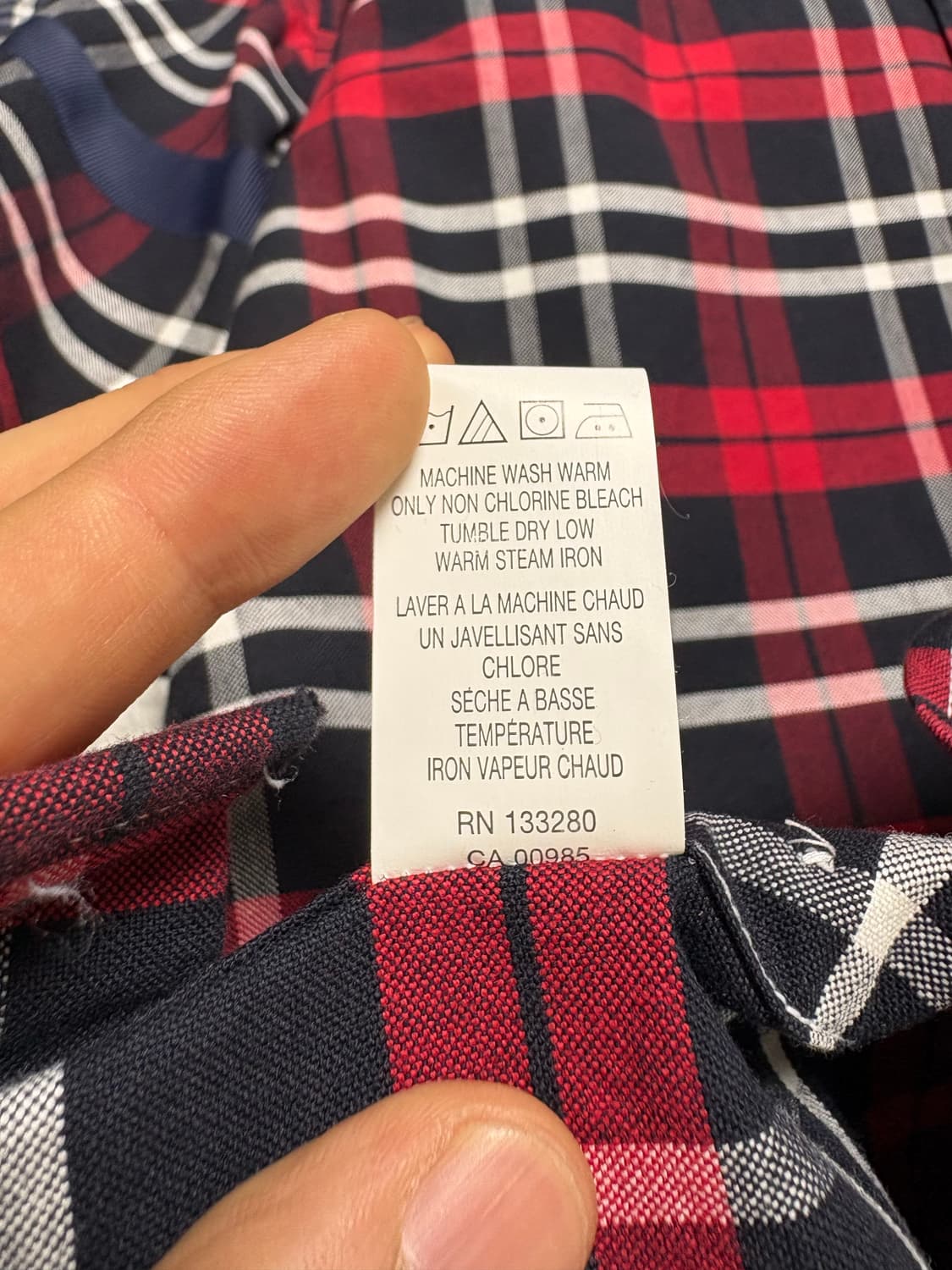 Thom Browne 레드 체크 셔츠 상품이미지5