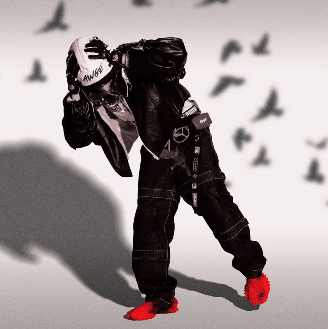 푸마 ASAP ROCKY 에이셉라키 F1 모스트로 3D 팝 레드스니커즈 상품이미지8