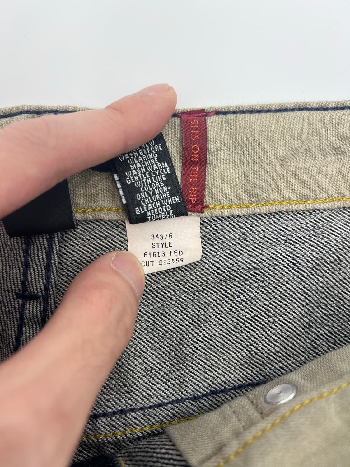 빈티지 백 포켓 디테일 데님팬츠 상품이미지6