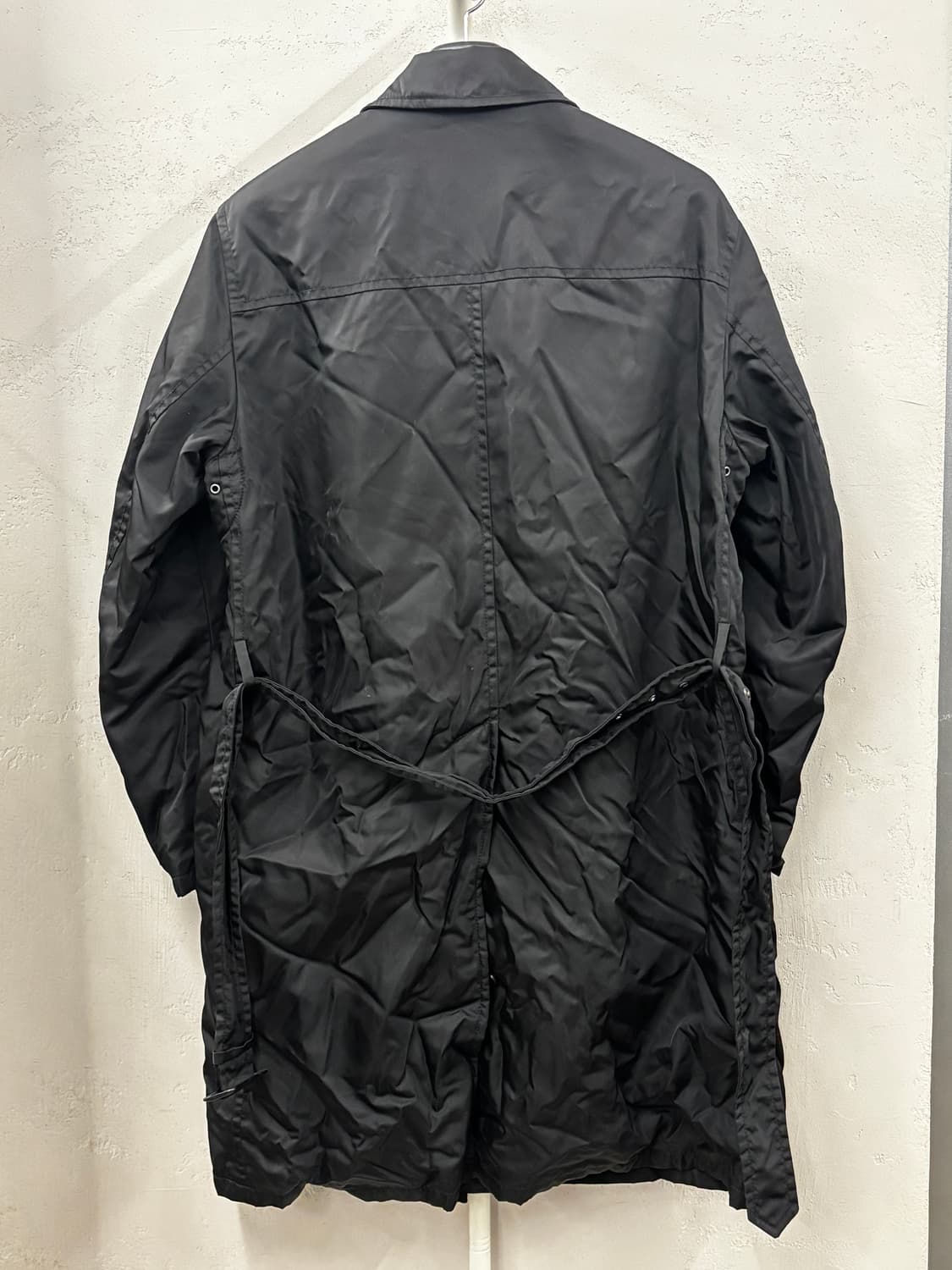 Prada 프라다 블랙 나일론 롱 코트 M 상품이미지3