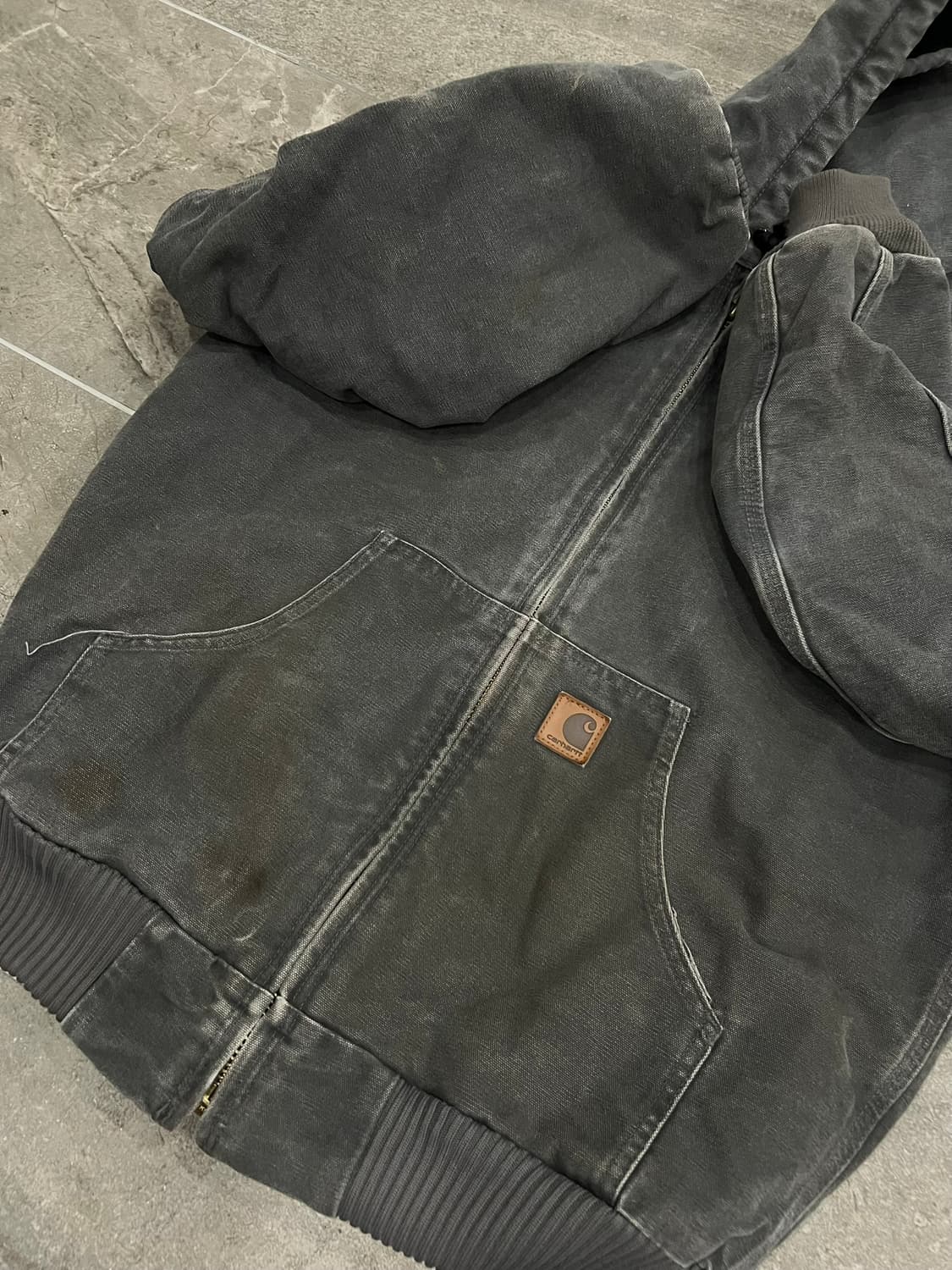 (S) 칼하트 후드 덕 액티브 자켓 J130 GVL 그래블 상품이미지8