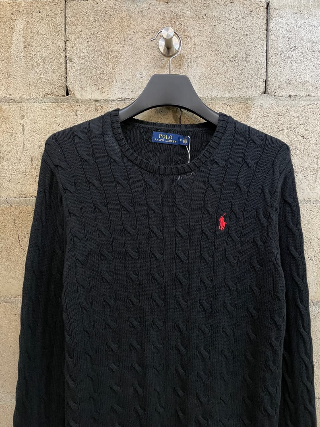 폴로 랄프로렌 블랙 코튼 케이블 니트  상품이미지2