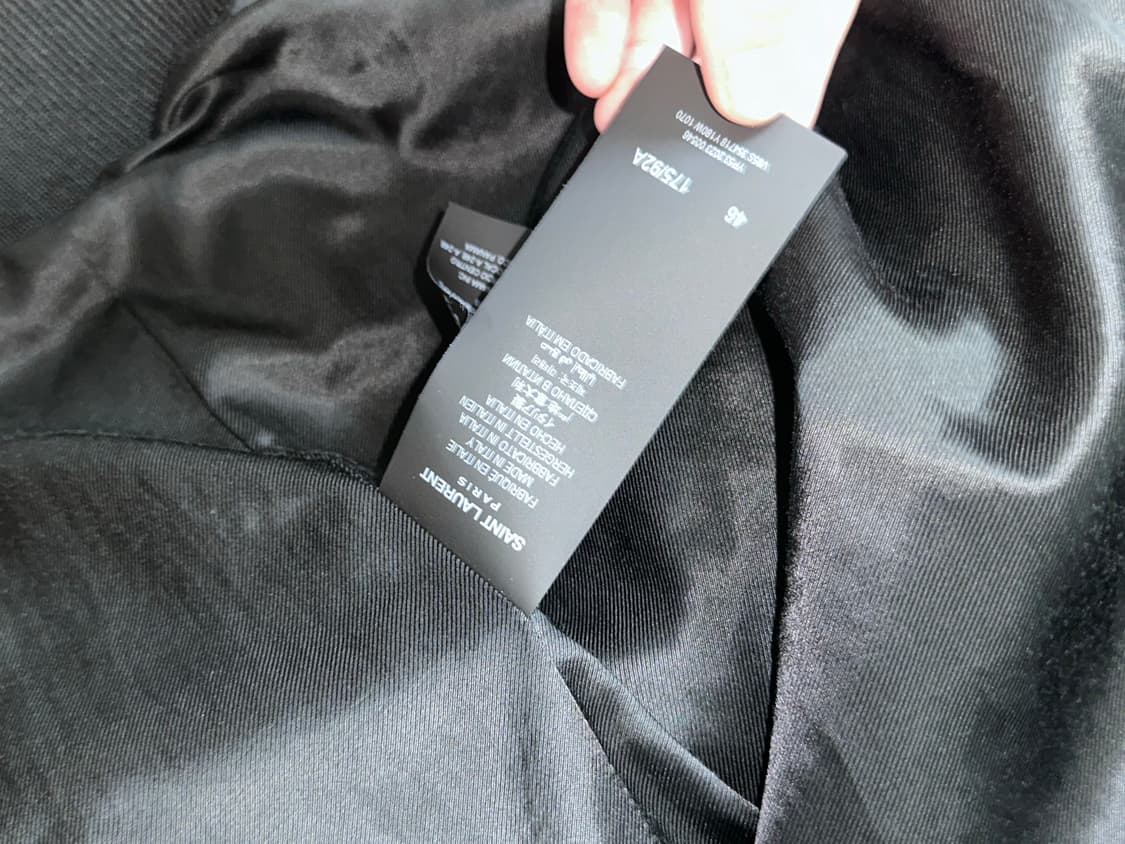 (46) 생로랑 테디 바시티 봄버 자켓 블랙 상품이미지4