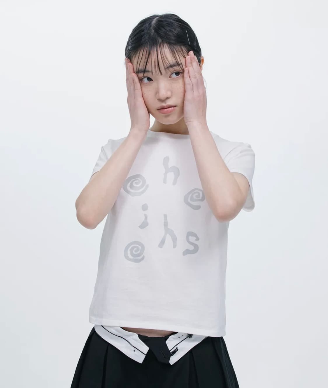 오헤시오 LOGO SLIM T-SHIRT, WHITE 상품이미지1