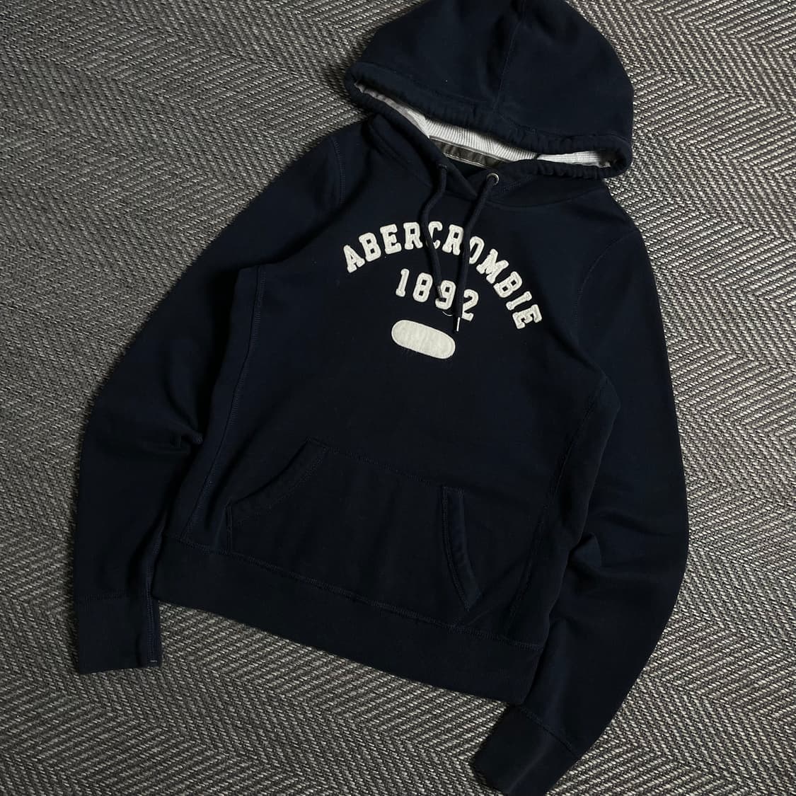 아베크롬비 y2k 우먼스 자수 후드 티셔츠 네이비 y 5044 상품이미지1